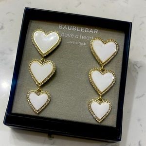 Baubblebar heart earrings for pierced ears